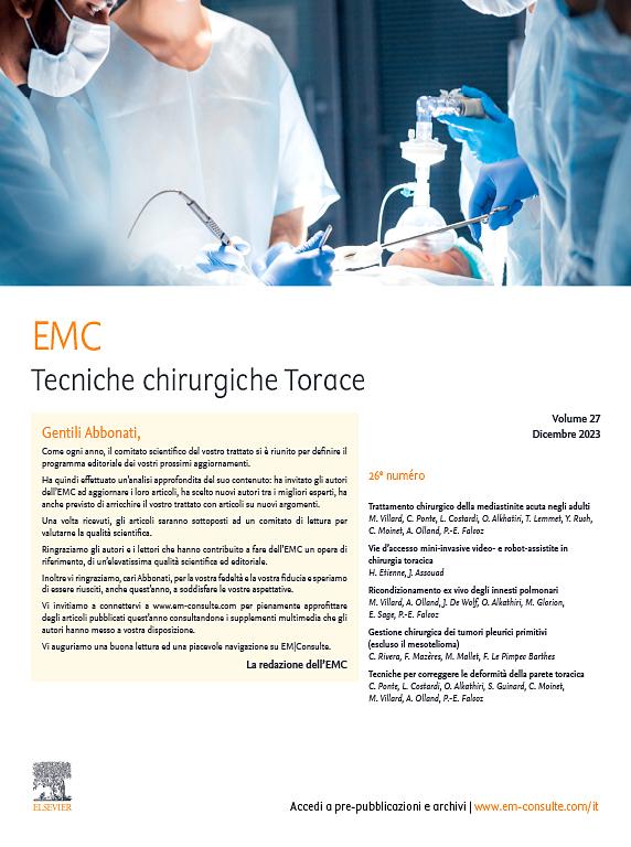 Go to journal home page - EMC - Tecniche Chirurgiche Torace